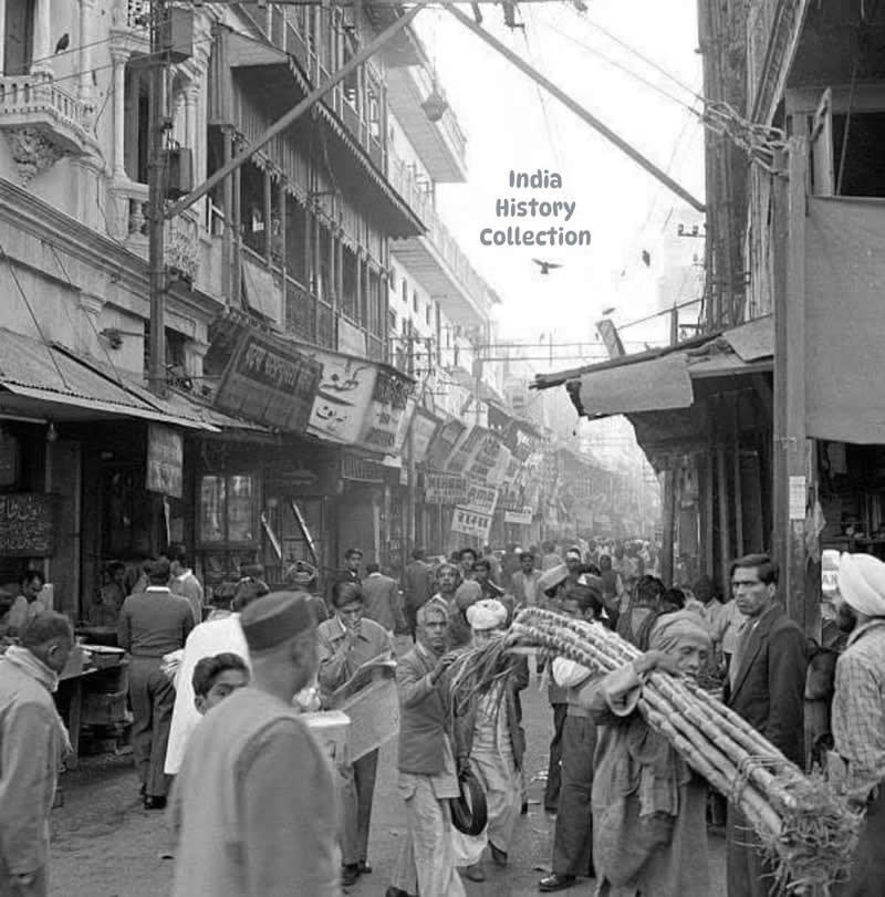Street scene, Old Delhi— 1960s - Rare Historical Vintage Indian Photos