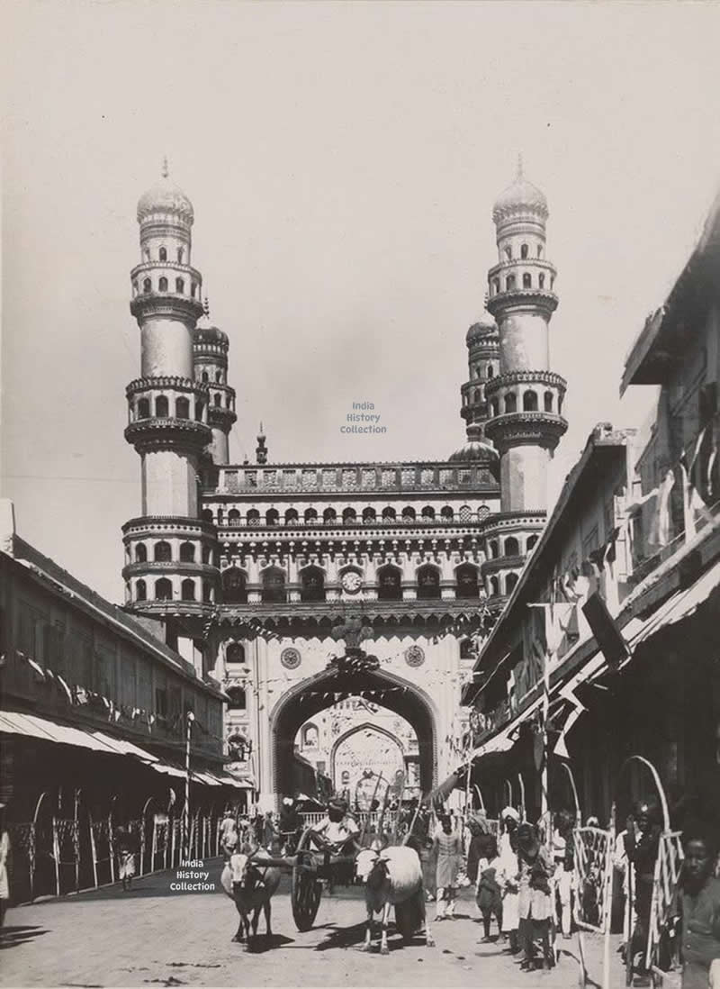 The Charminar, Hyderabad in 1922 - Rare Historical Vintage Indian Photos
