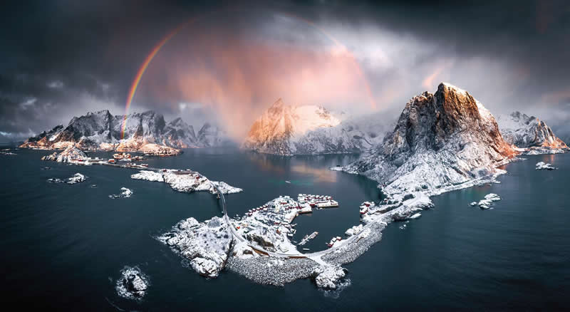 Lofoten Sunrise by Stefan Liebermann - reFocus Photographer of the Year Awards Aerial Photography Winners