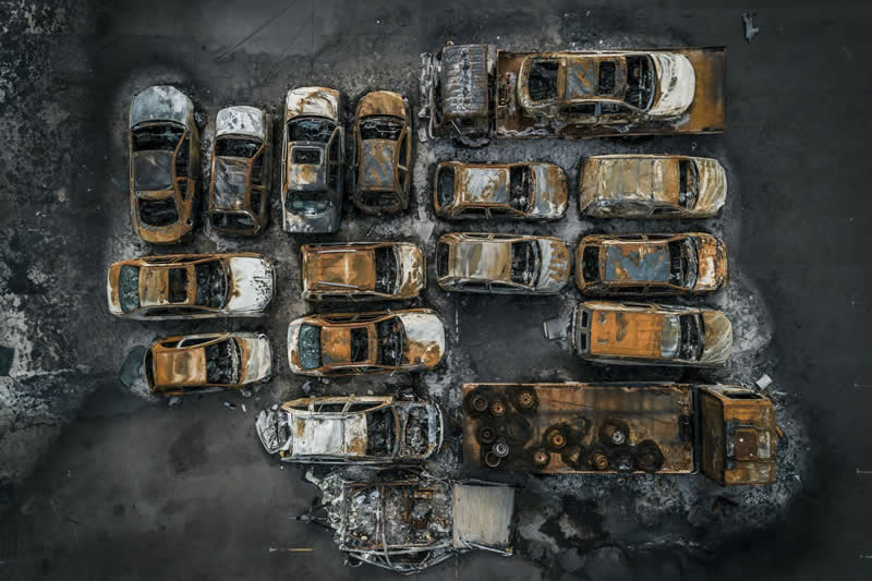 What the fire left behind by Edward J Felton - reFocus Photographer of the Year Awards Aerial Photography Winners
