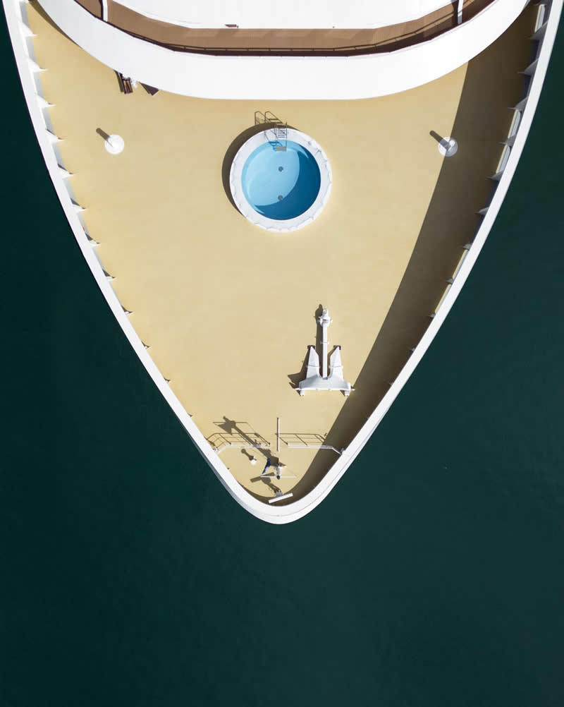 Photography of Overhead Liner&rsquo;s Symmetry by Yevhen Kostiuk - reFocus Photographer of the Year Awards Aerial Photography Winners