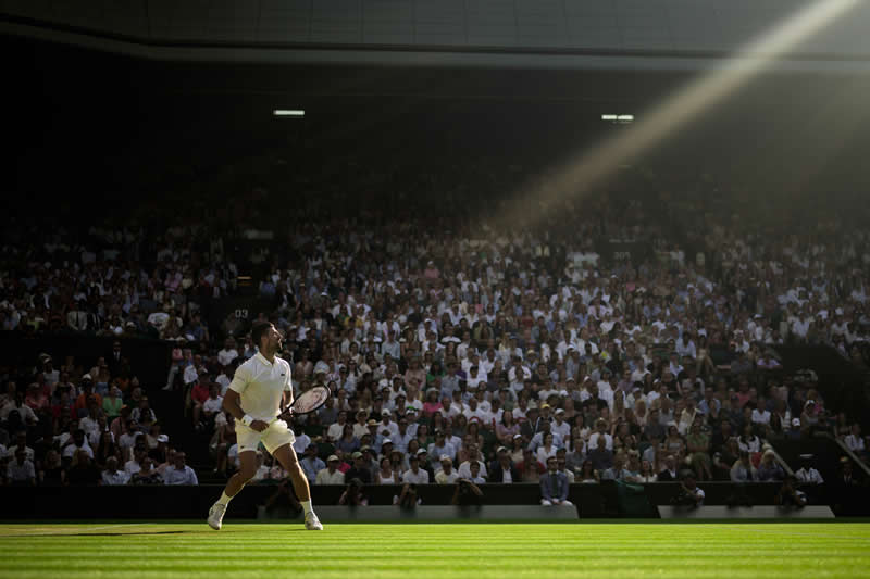 Tennis - Silver: All Light on Djokovic by Joel Marklundv - 2026 World Sports Photography Awards Winners