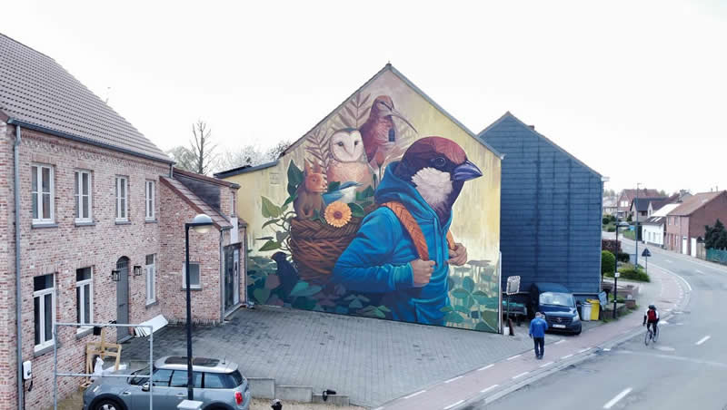 Street Art Wildlife Murals by Alegria del Prado