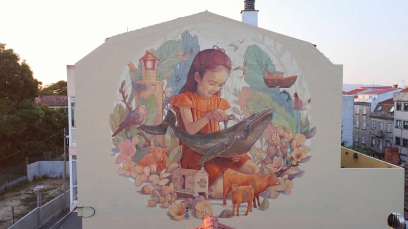 Street Art Wildlife Murals by Alegria del Prado