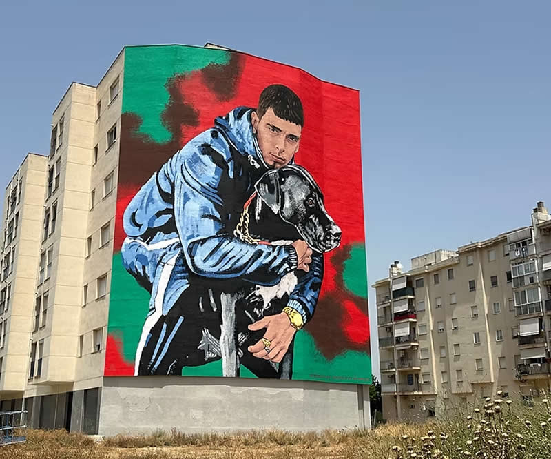 Jorge & Tayson, Lleida - Big Wall Mural Paintings by Oriol Arumi