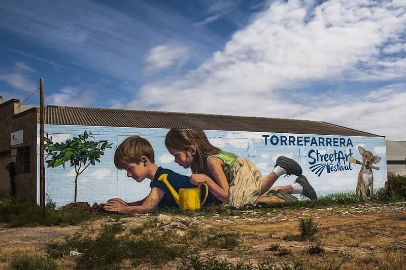 Torrefarrera Street Art Festival 2024 - Big Wall Mural Paintings by Oriol Arumi