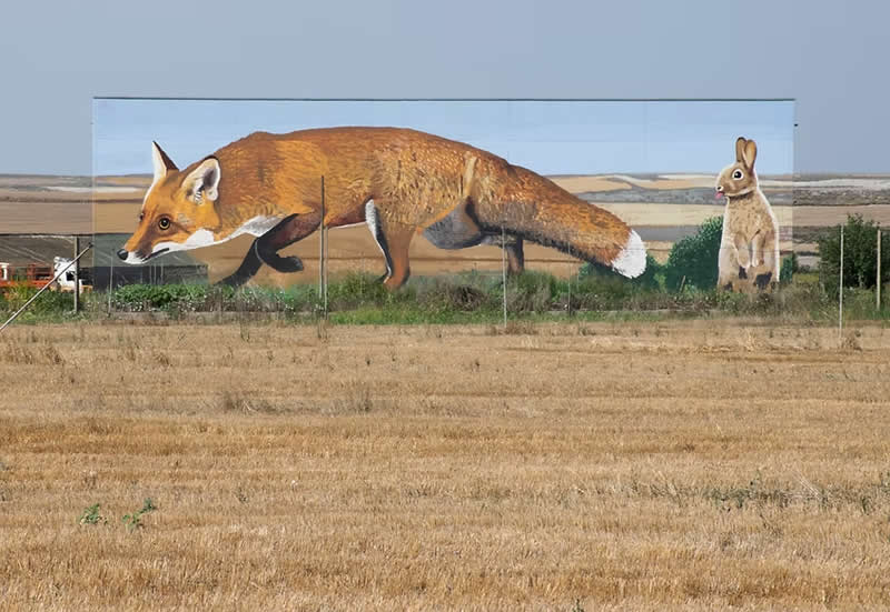 Bujaraloz - Big Wall Mural Paintings by Oriol Arumi