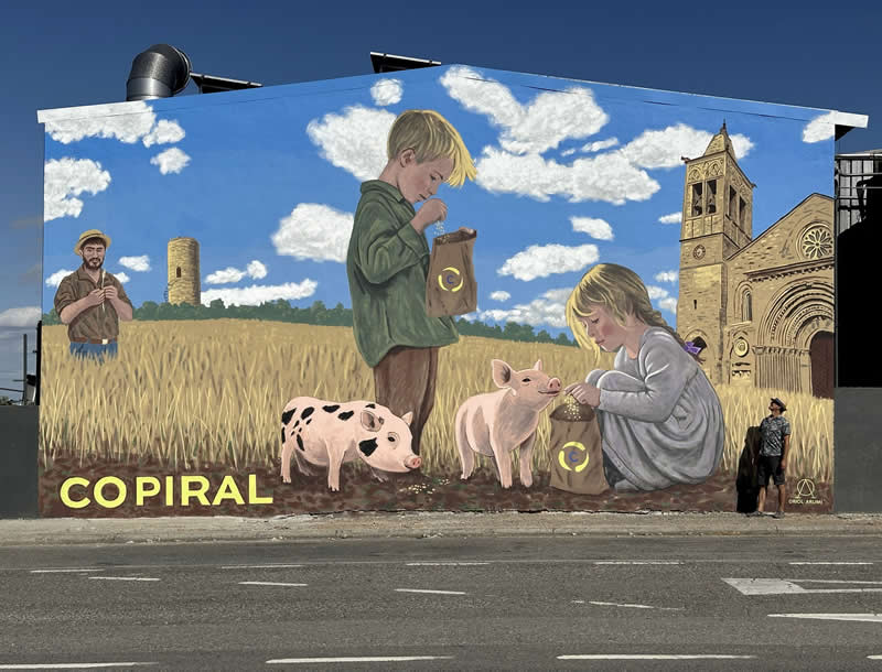 New mural completed in Agramunt - Big Wall Mural Paintings by Oriol Arumi