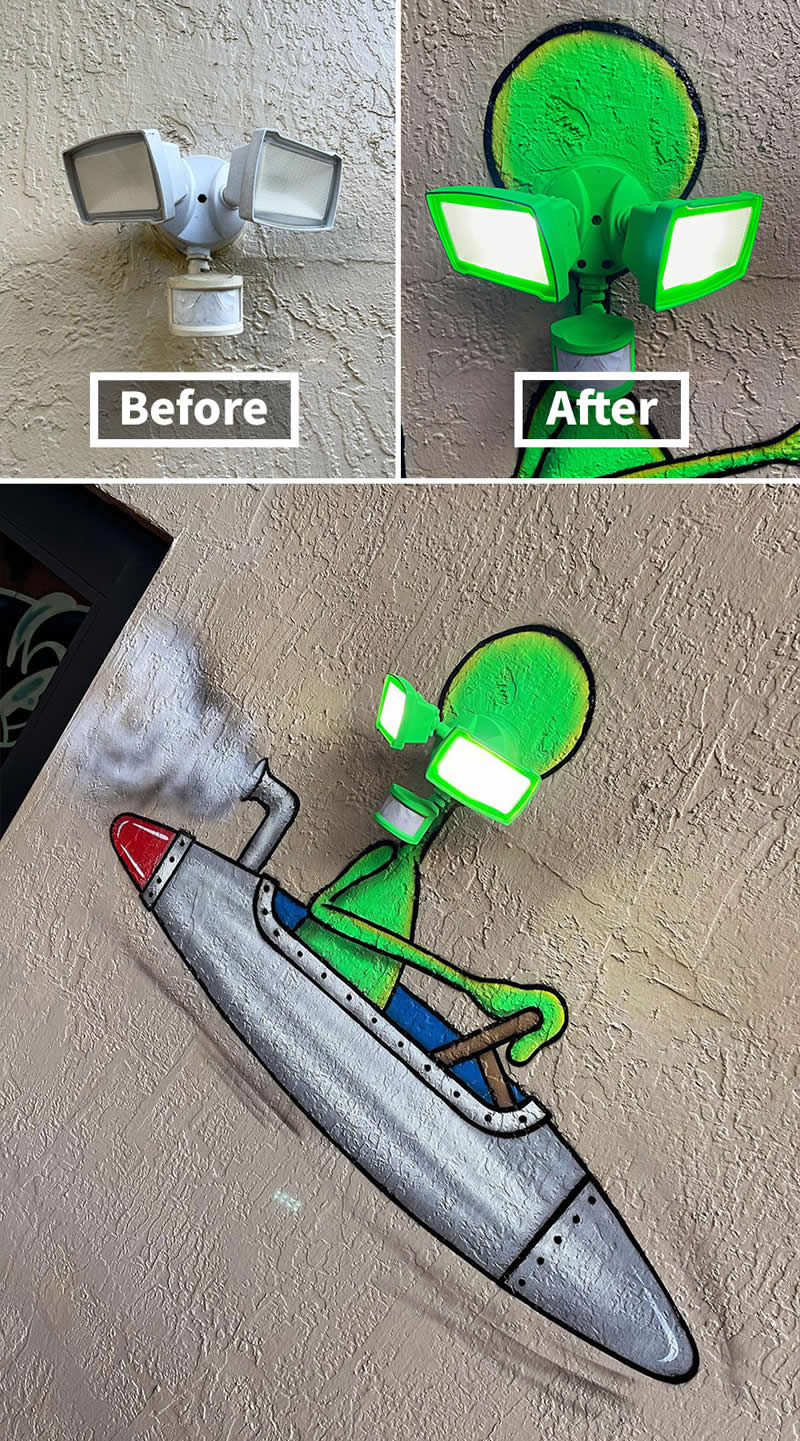 UFO, Pembroke Pines, Miami, Florida - Street Artist Tom Bob Turned Ordinary City Objects Into Pure Urban Magic