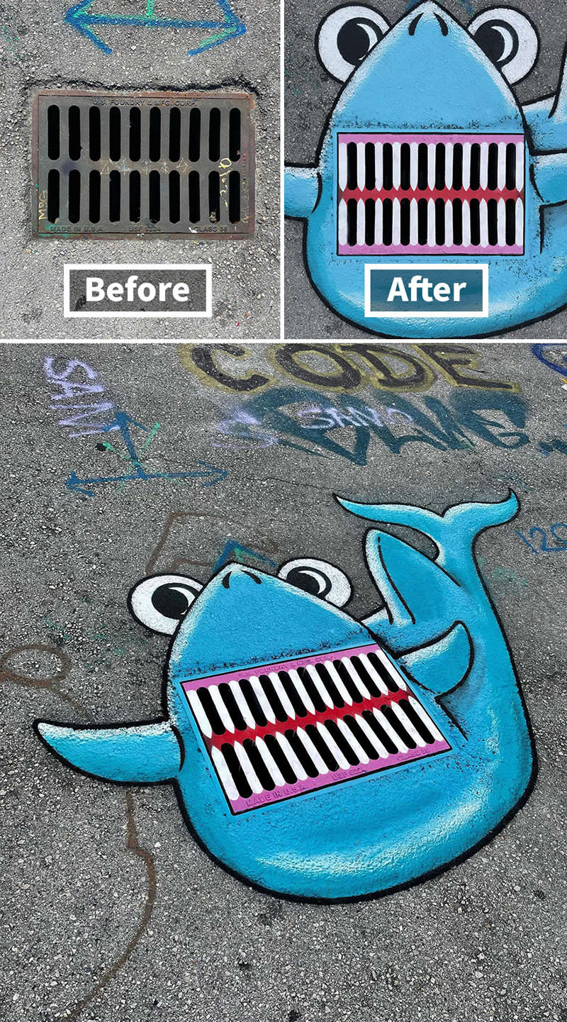 Shark, Wynwood, Miami, Florida - Street Artist Tom Bob Turned Ordinary City Objects Into Pure Urban Magic