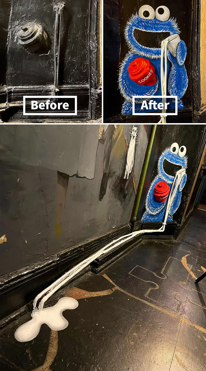 Cookie Monster, New York City - Street Artist Tom Bob Turned Ordinary City Objects Into Pure Urban Magic