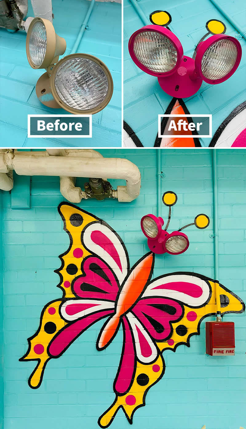 Butterfly, Boston, Massachusetts - Street Artist Tom Bob Turned Ordinary City Objects Into Pure Urban Magic