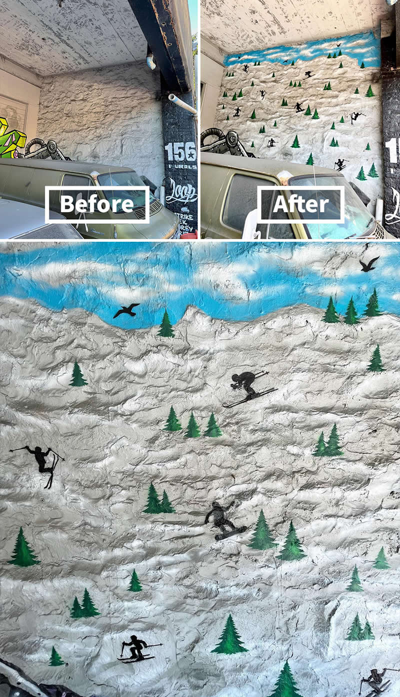 Ski Yonkers, New York City - Street Artist Tom Bob Turned Ordinary City Objects Into Pure Urban Magic