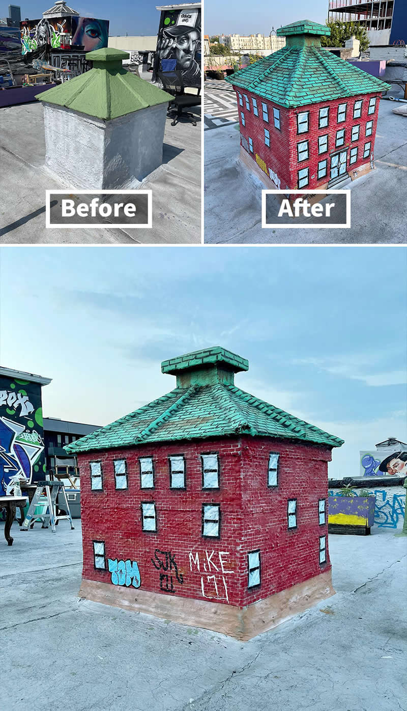 Apartment Building, Queens,new York City - Street Artist Tom Bob Turned Ordinary City Objects Into Pure Urban Magic