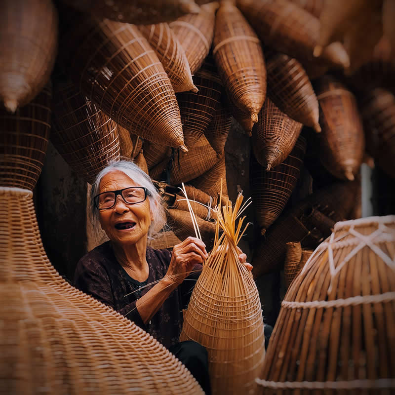 The Vanishing Craft of Making Fish Traps by Thea Mihu - Mobile Photography Awards Portrait Winners