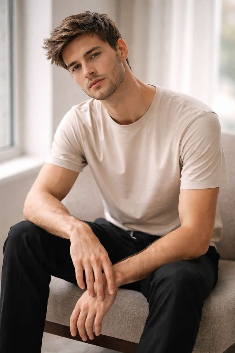 Seated Window Portrait Pose - Must-Try ChatGPT Prompts for Modern Portrait Photography