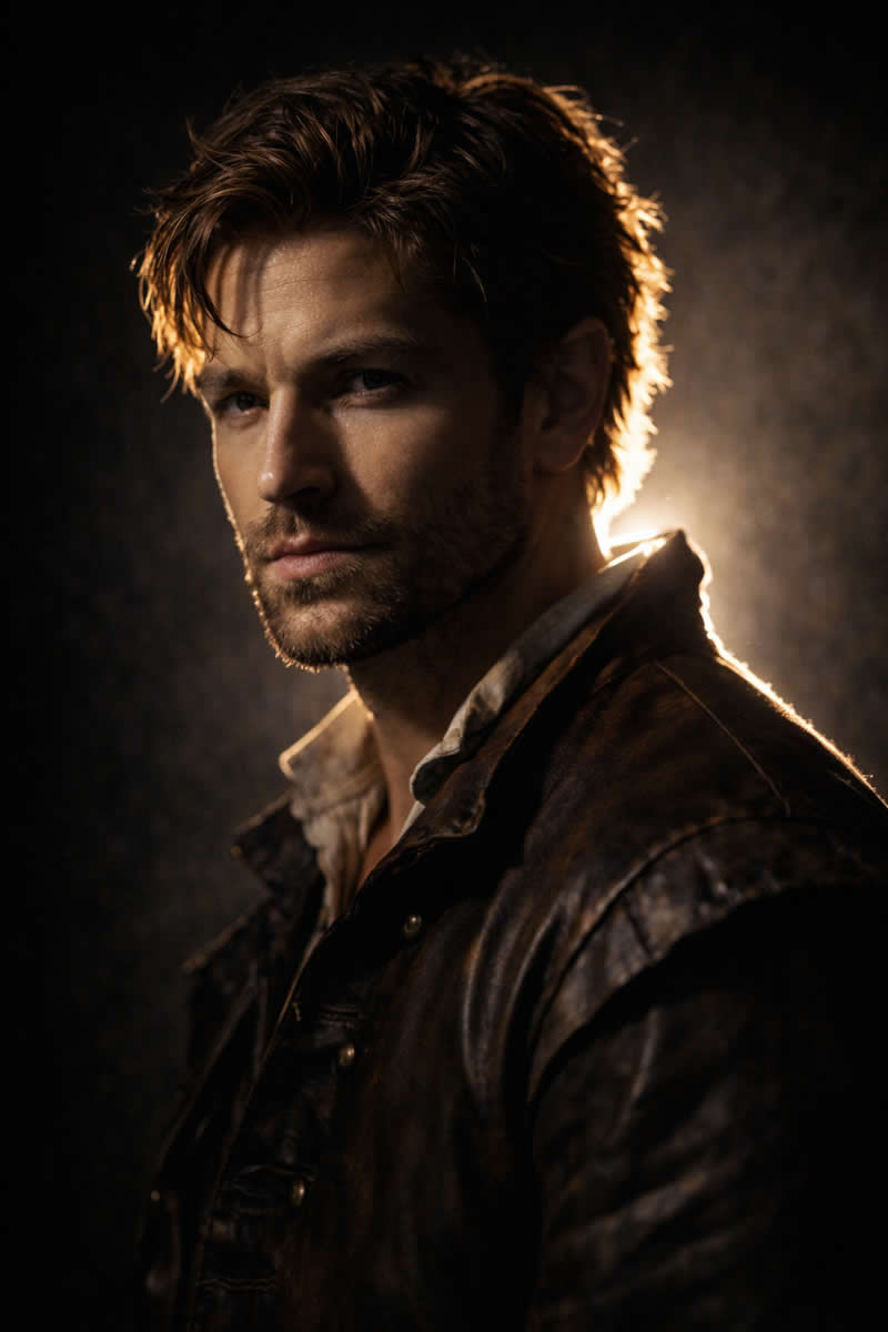 Cinematic Rim Light - ChatGPT Prompts to Arrange Studio Lighting for Portrait Photography