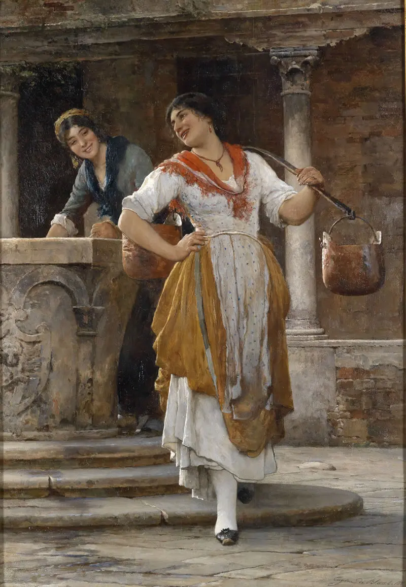 Eugene de Blaas: Venice’s Maestro of Color, Charm & Everyday Elegance 33 The Water Carrier - Italian Master Painter Eugene de Blaas