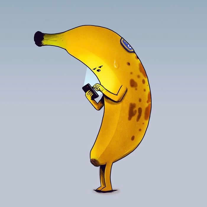 Hilarious Illustrations by Alex Solis Showing Fruits and Veggies Dealing With Very Human Problems