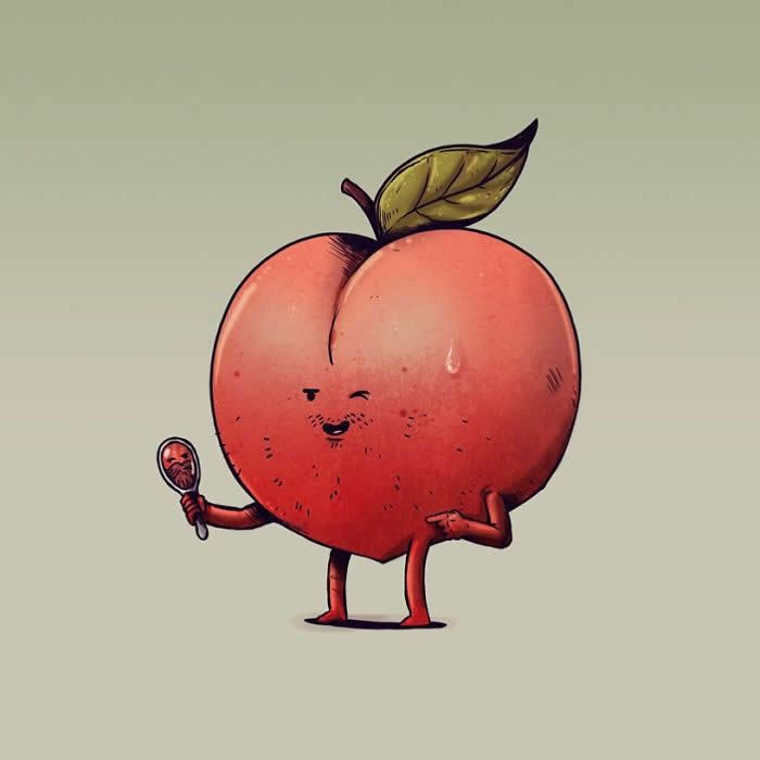 Hilarious Illustrations by Alex Solis Showing Fruits and Veggies Dealing With Very Human Problems