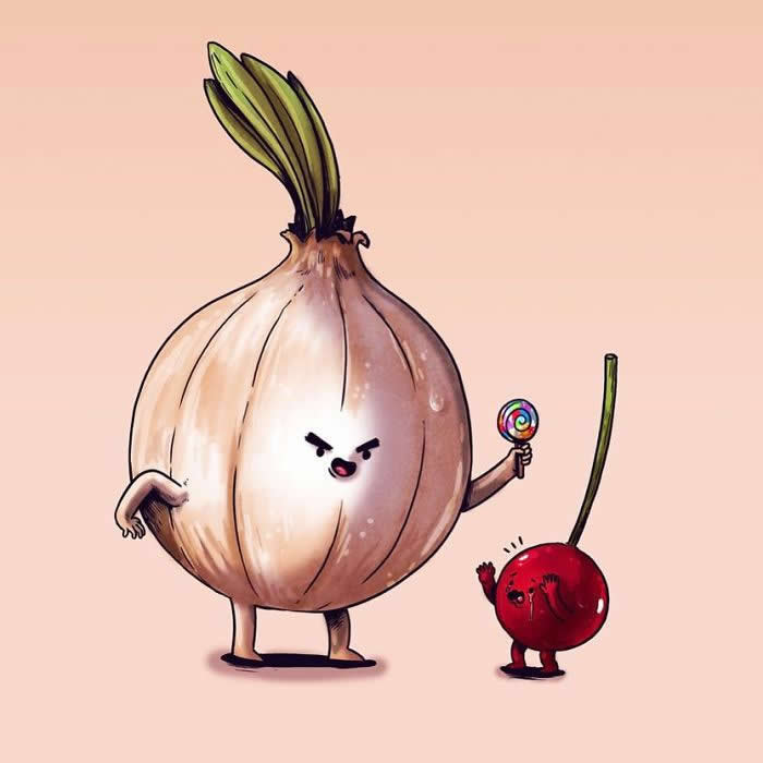 Hilarious Illustrations by Alex Solis Showing Fruits and Veggies Dealing With Very Human Problems
