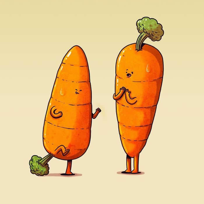 Hilarious Illustrations by Alex Solis Showing Fruits and Veggies Dealing With Very Human Problems