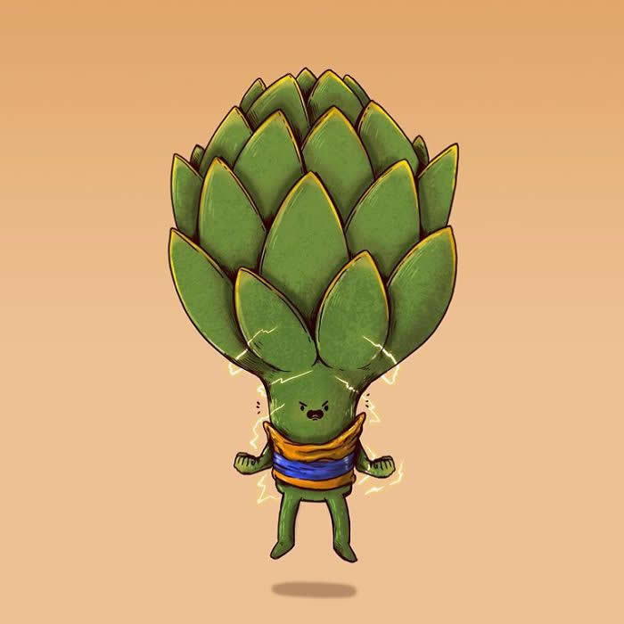 Hilarious Illustrations by Alex Solis Showing Fruits and Veggies Dealing With Very Human Problems