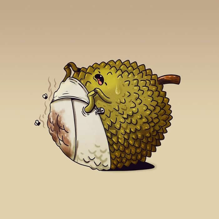 Hilarious Illustrations by Alex Solis Showing Fruits and Veggies Dealing With Very Human Problems