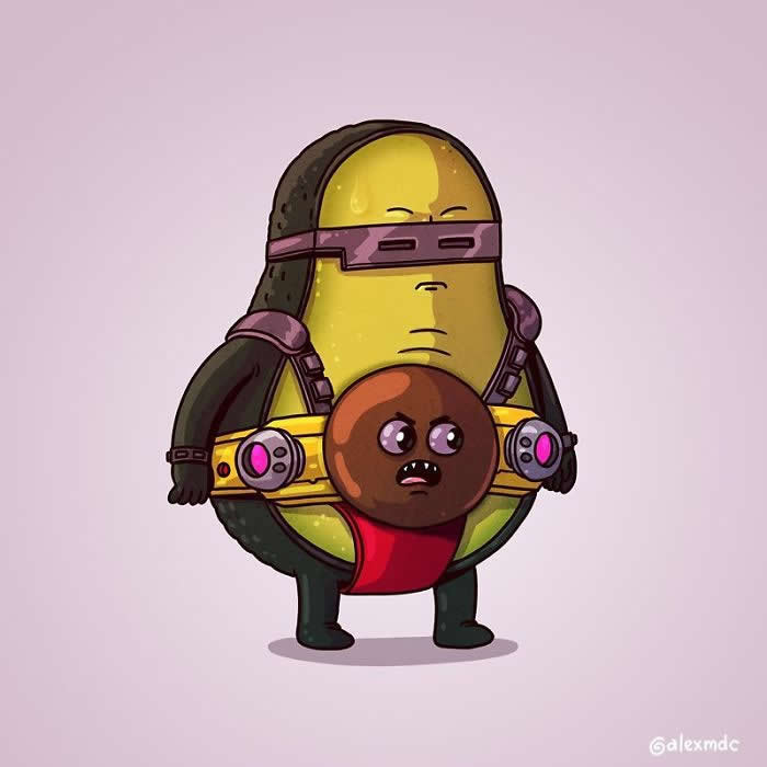 Hilarious Illustrations by Alex Solis Showing Fruits and Veggies Dealing With Very Human Problems