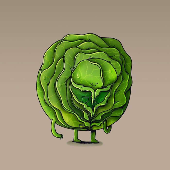 Hilarious Illustrations by Alex Solis Showing Fruits and Veggies Dealing With Very Human Problems