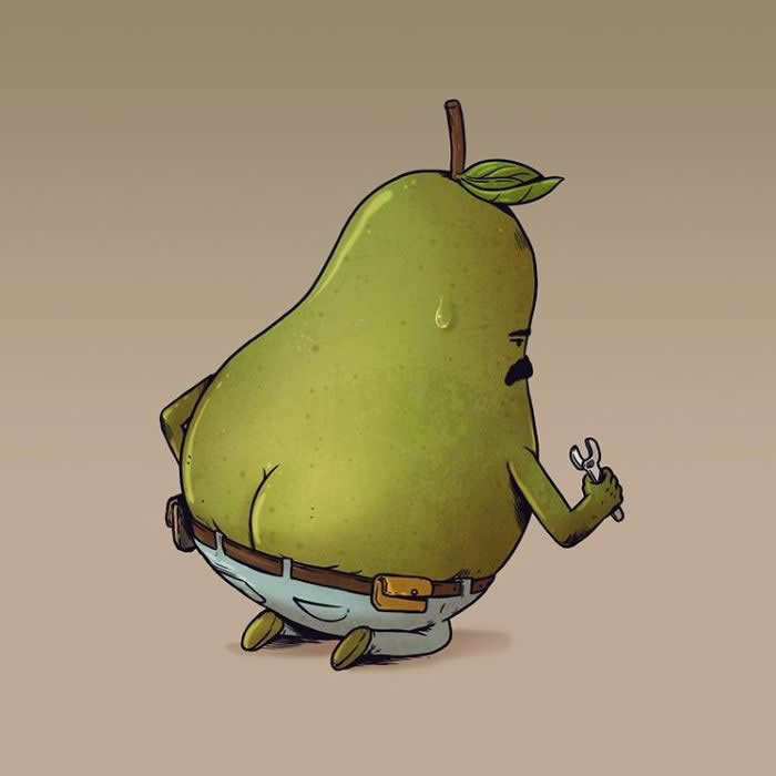 Hilarious Illustrations by Alex Solis Showing Fruits and Veggies Dealing With Very Human Problems
