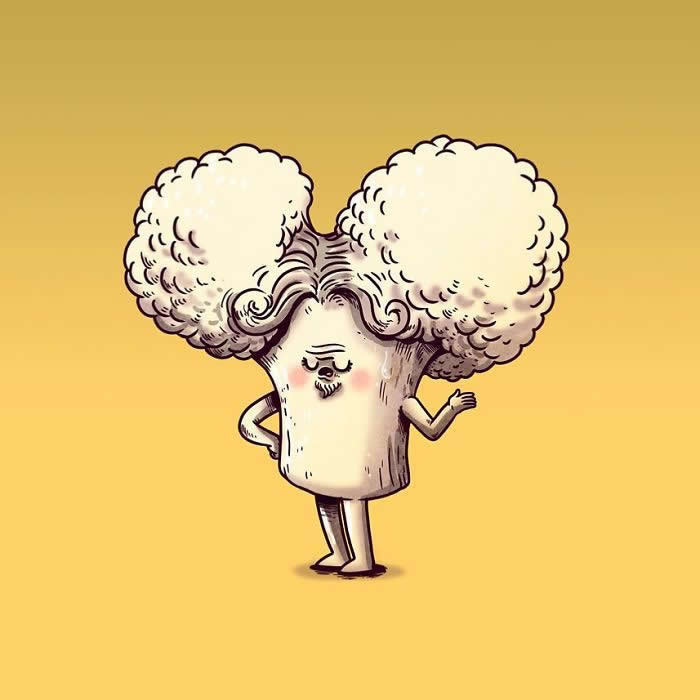 Hilarious Illustrations by Alex Solis Showing Fruits and Veggies Dealing With Very Human Problems