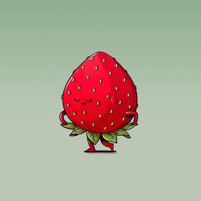 Hilarious Illustrations by Alex Solis Showing Fruits and Veggies Dealing With Very Human Problems