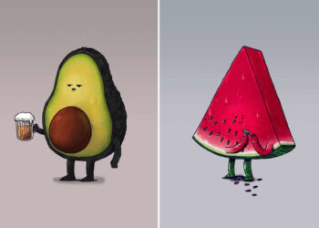 Hilarious Illustrations by Alex Solis Showing Fruits and Veggies Dealing With Very Human Problems