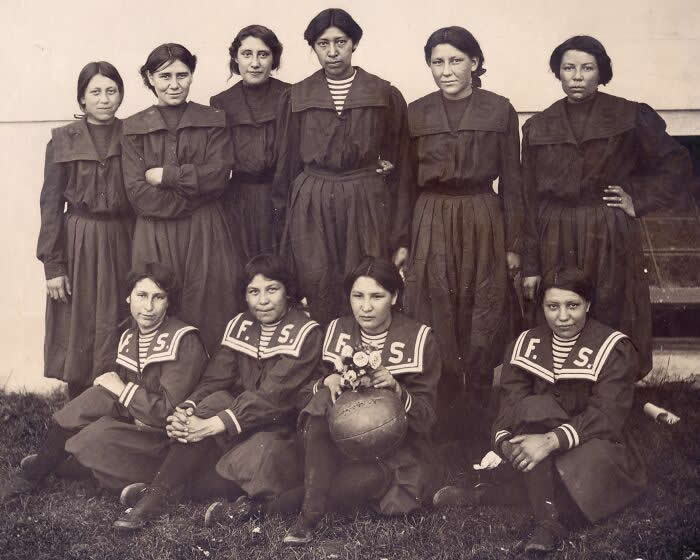 Fort Shaw Indian School Basketball Team 1904 World's Fair - Historic Photos Revealing Life Inside Native American Boarding Schools
