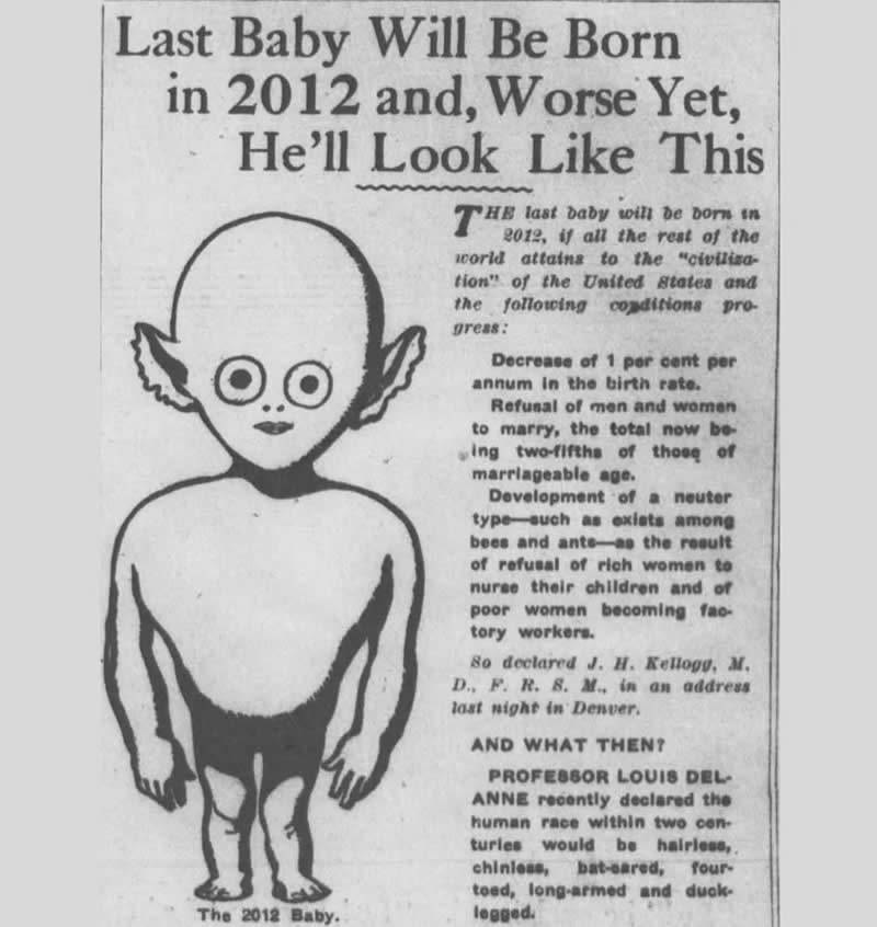 In 1913, this article attempted to imagine what babies would look like in the year 2012. - Old Photos That Capture Rare and Forgotten Moments in History