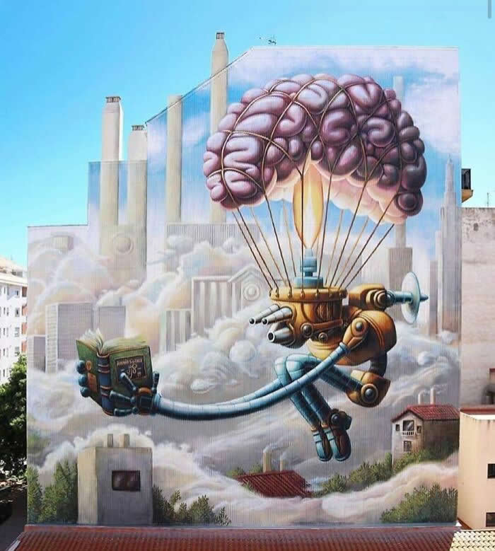 The surreal world of Juanjo Surace in Guzzo - Powerful Murals That Turn Boring City Walls Into Masterpieces