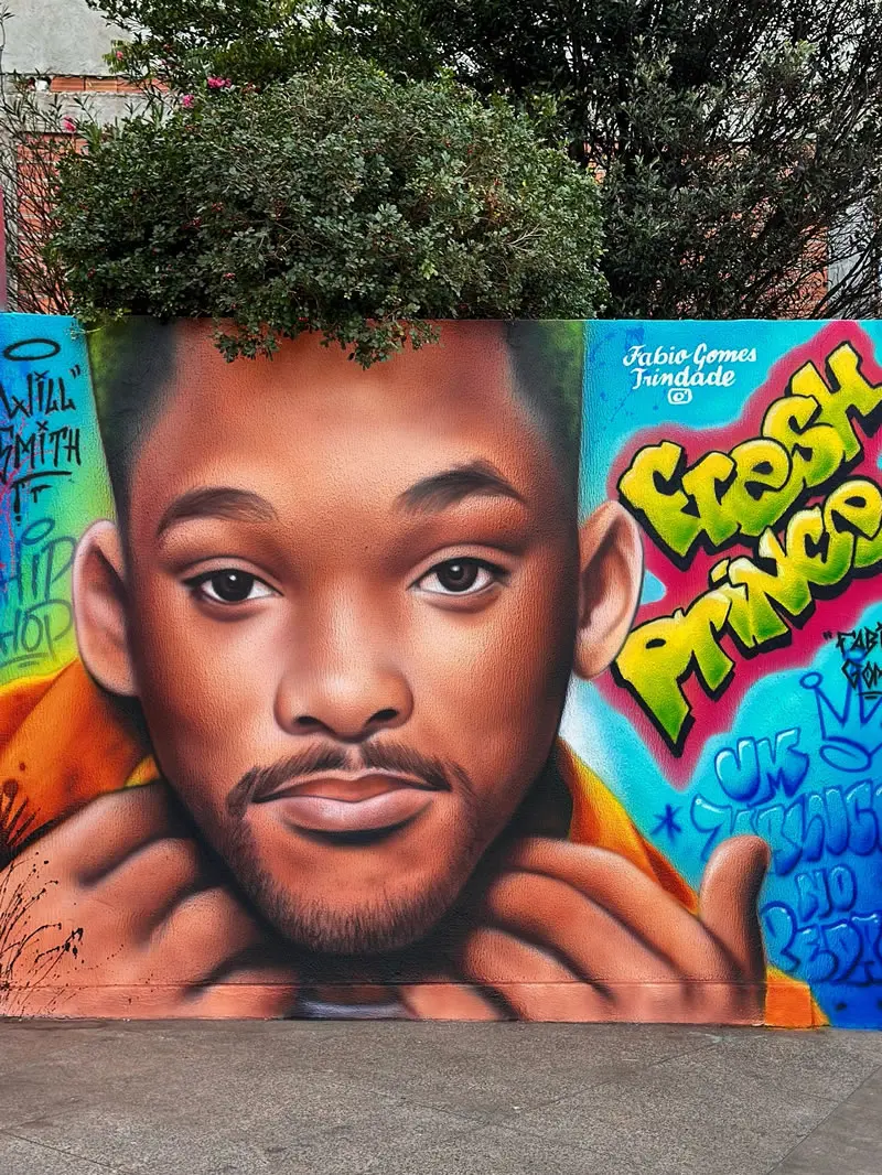 Fresh Prince, Living Roots Street Art Wall Murals by Fabio Gomes