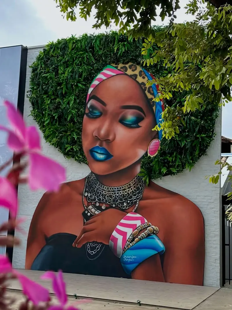 Crowned by Green Silence Street Art Wall Murals by Fabio Gomes