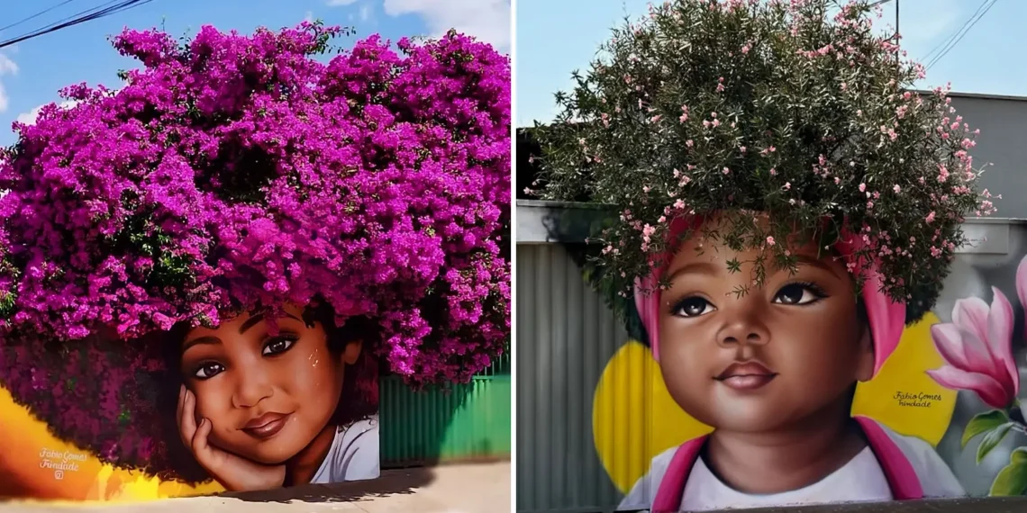 Fábio Gomes Is Redefining Street Art by Turning Trees Into Living Portraits