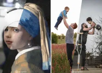 War vs peace digital collage showing contrasting human realities