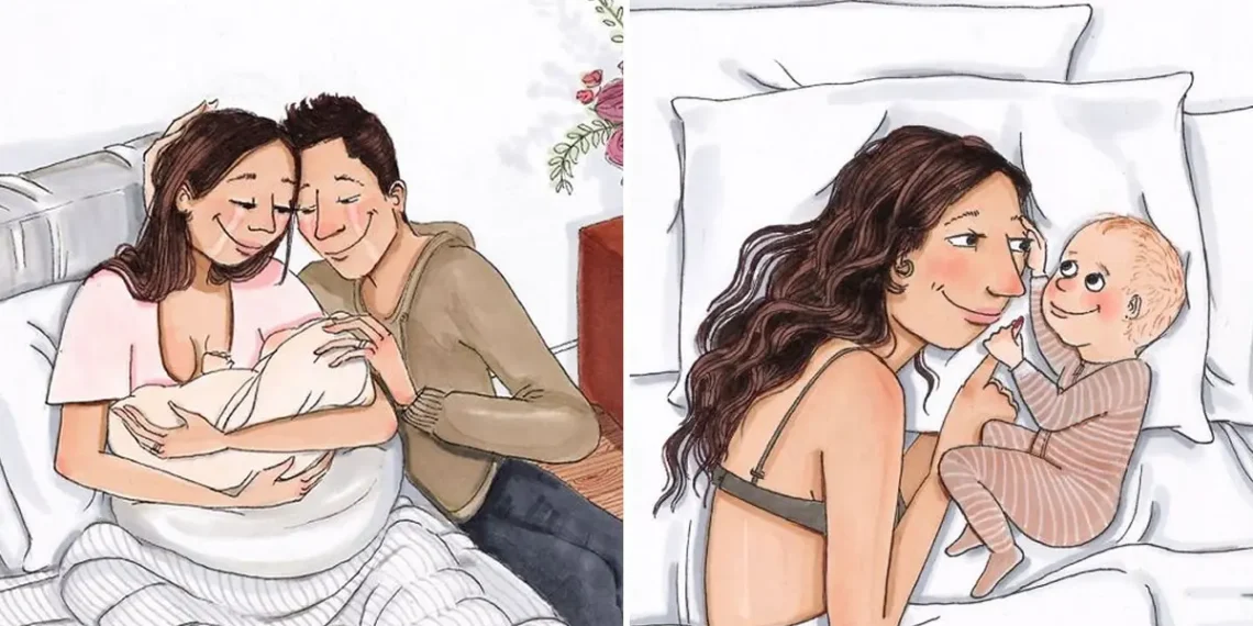 Heartfelt Illustrations of Motherhood by Amanda Oleander