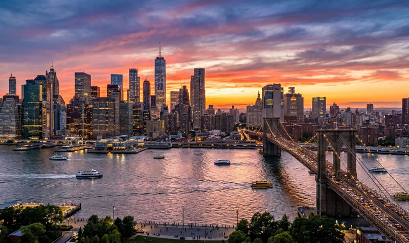 Manhattanhen New York Sunset Photography