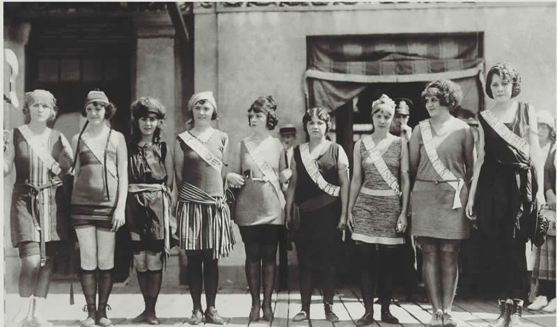 33 Unseen Photographs That Reframe American History 43 Miss America contestants in swimsuits, Atlantic City, 1921.
