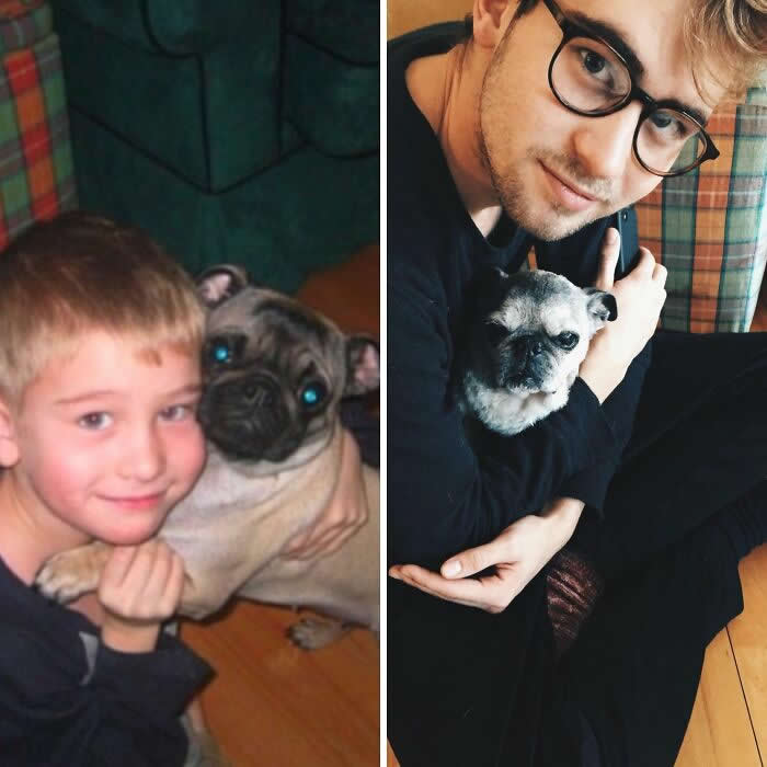 16 Years Later - Adorable Photos of Pets with Humans