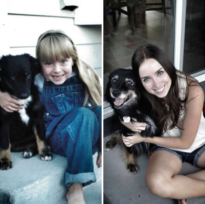 14 Year Difference - Adorable Photos of Pets with Humans