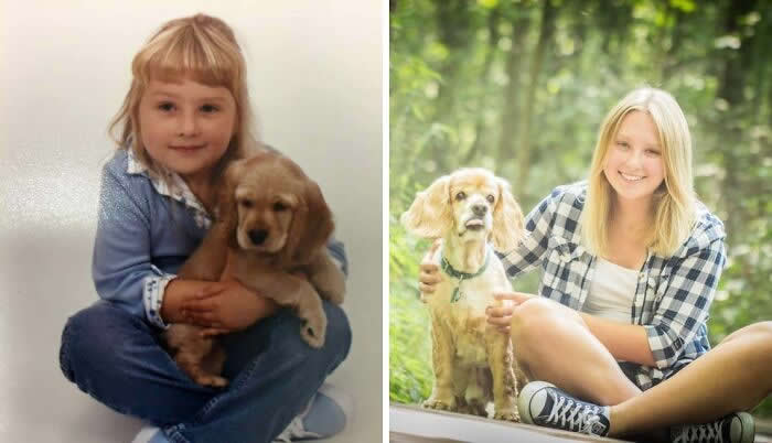 Me And Kodi From 5 To 17 - Adorable Photos of Pets with Humans