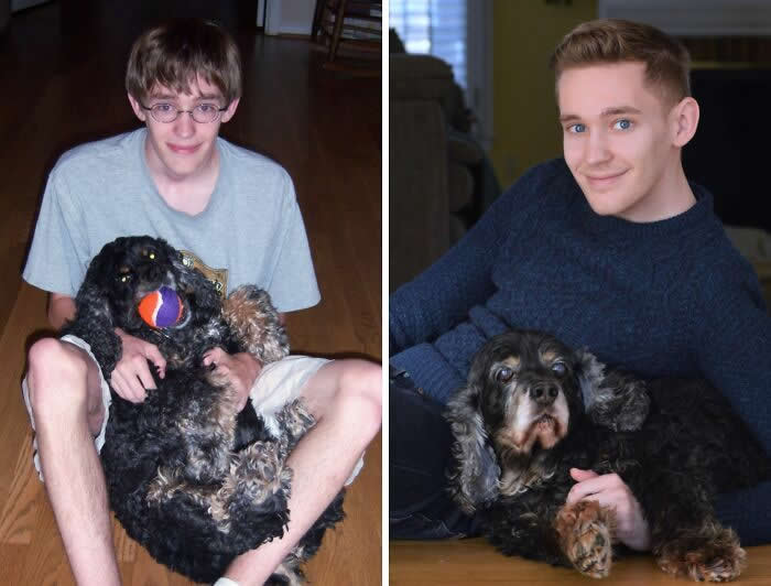 My Best Friend And Me, 10 Years Later - Adorable Photos of Pets with Humans