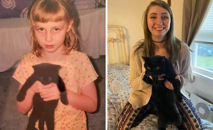 My Cat And I, 19 Years Later - Adorable Photos of Pets with Humans