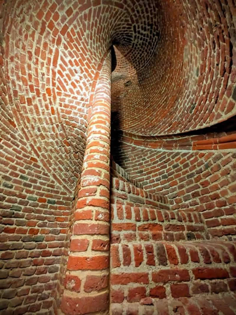 The spiral staircase in the tower of the Moot Hall, Maldon (1420 AD)